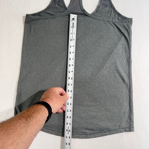 Xersion Performance Workout Top Woman's XS Slim Fit Grey Racer Back Straps Tank - Picture 9 of 11